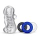 Sada masturbátor a kroužky BLUSH JERK OFF QUICKIE KIT clear