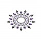 Lepítka GLORIA glittering jewelry black and purple 2 ks