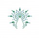 Lepítka GLORIA glittering jewelry green and blue 3 ks