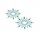 Lepítka GLORIA glittering jewelry green and blue 3 ks