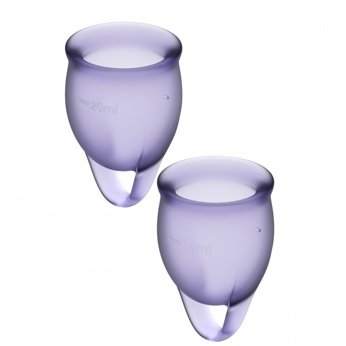 Menstruační kalíšky SATISFYER FEEL CONFIDENT MENSTRUAL CUP purple
