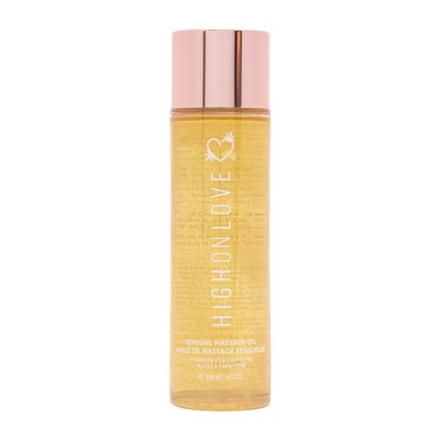 Masážní olej HIGH ON LOVE MASSAGE OIL STRAWB-CHAMP 120 ml
