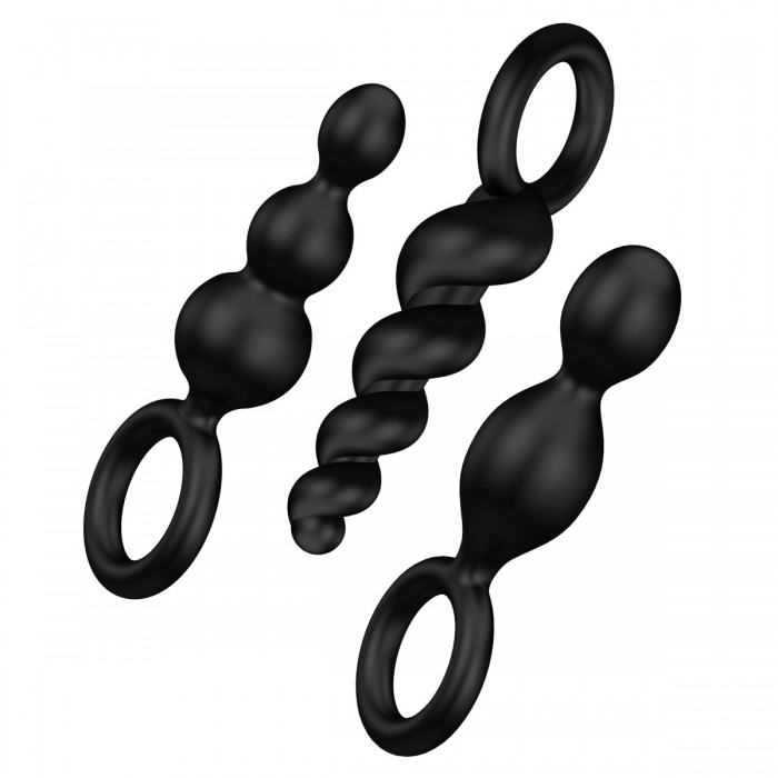 SATISFYER PLUGS set of 3 pack black