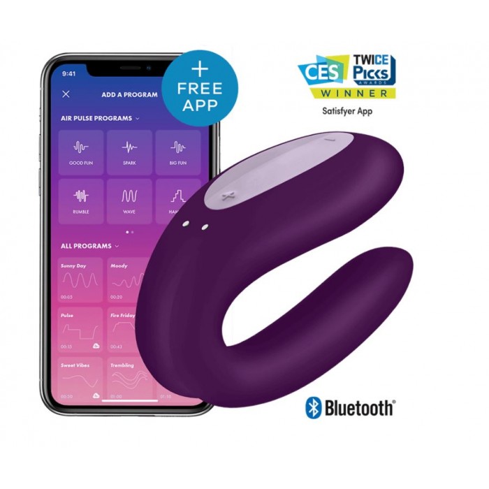 Satisfyer Double Joy fialová - fialová
