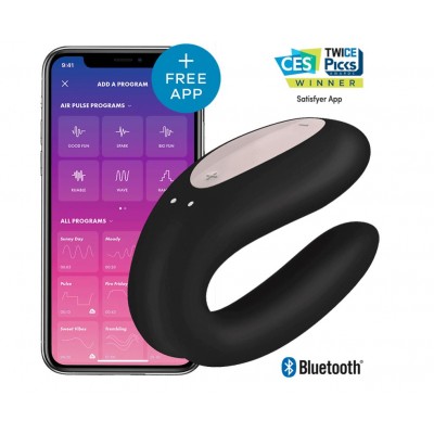 Satisfyer Double Joy černá - černá