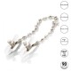 Skřipce na bradavky CalExotic Crystal Chain Nipple Clamps silver