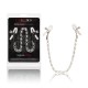 Skřipce na bradavky CalExotic Crystal Chain Nipple Clamps silver
