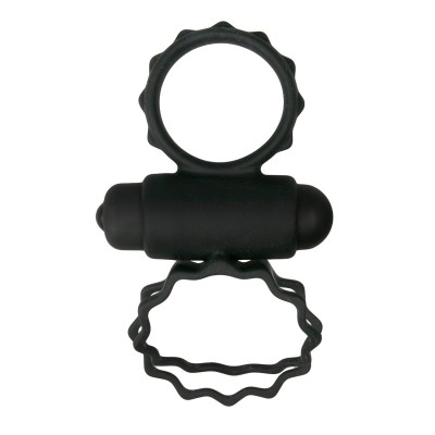 Kroužek na penis vibrační Easytoys Men Only Duo Cock Ring black