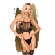 Penthouse Sex Dealer - dámské erotické bodystocking  - černá