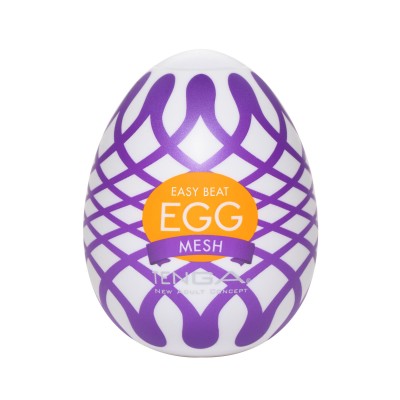 Pánský masturbátor vajíčko Tenga Egg Mesh - uvnitř bílá, obal fialový