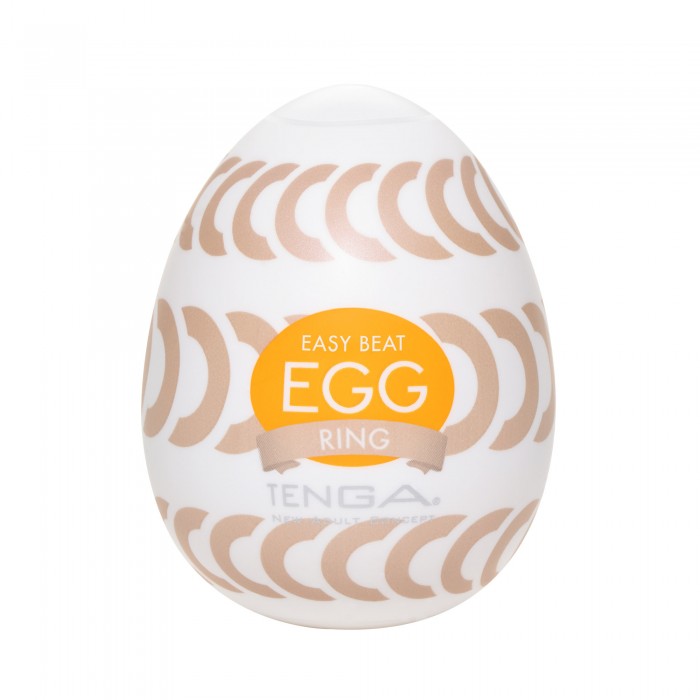 Pánský masturbátor vajíčko Tenga Egg Ring - uvnitř bílá