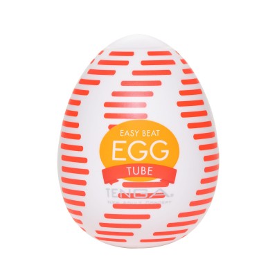 Pánský masturbátor vajíčko Tenga Egg Tube - uvnitř bílá, obal oranžový