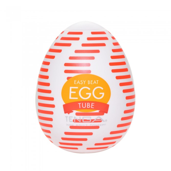 Pánský masturbátor vajíčko Tenga Egg Tube - uvnitř bílá, obal oranžový