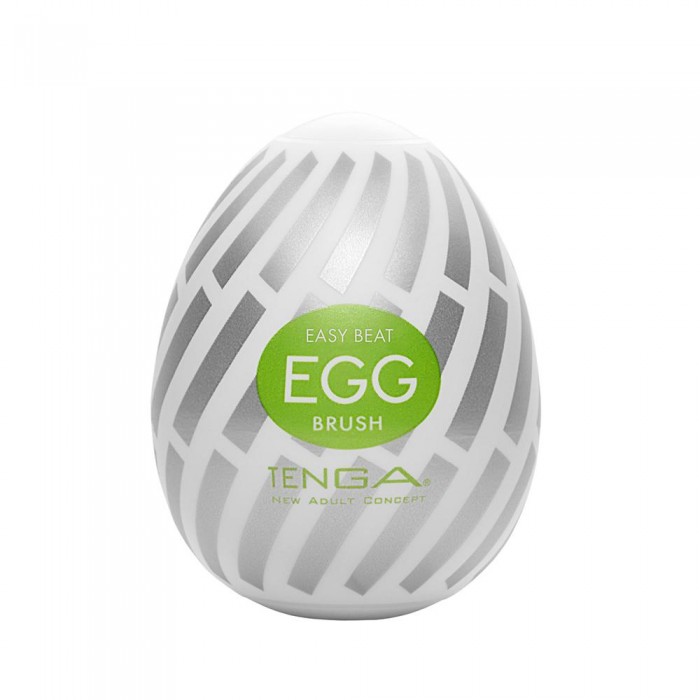 Pánský masturbátor vajíčko Tenga Egg Brush - uvnitř bílá