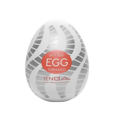 Pánský masturbátor vajíčko Tenga Egg Tornado - uvnitř bílá