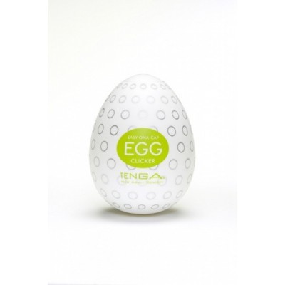 Pánský masturbátor vajíčko Tenga Egg Clicker - uvnitř bílá, obal zelená