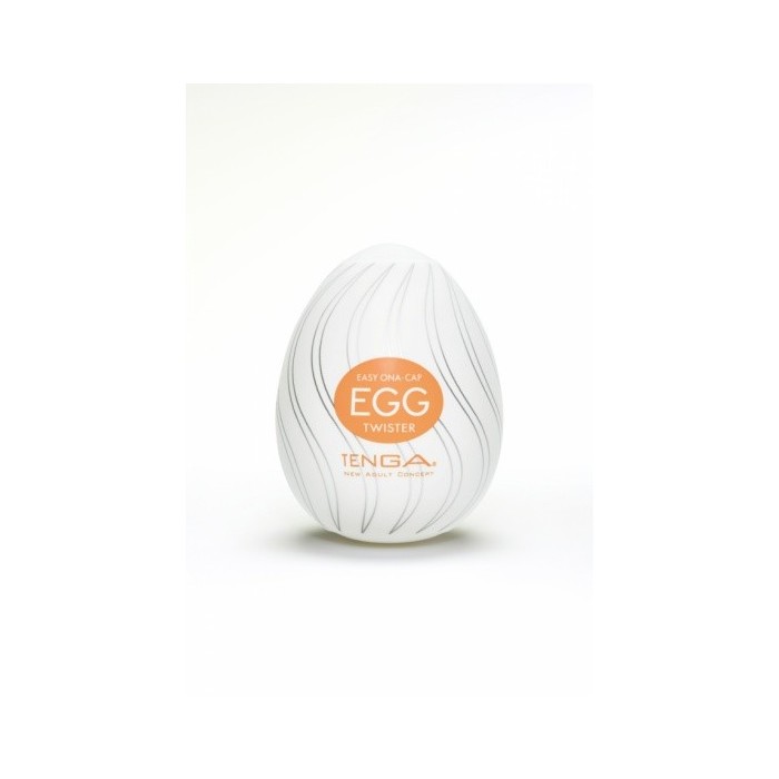 Pánský masturbátor vajíčko Tenga Egg Twister - uvnitř bílá, obal oranžová