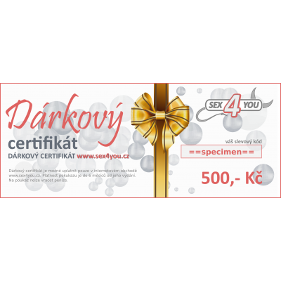 Dárkový certifikát 500,- Kč